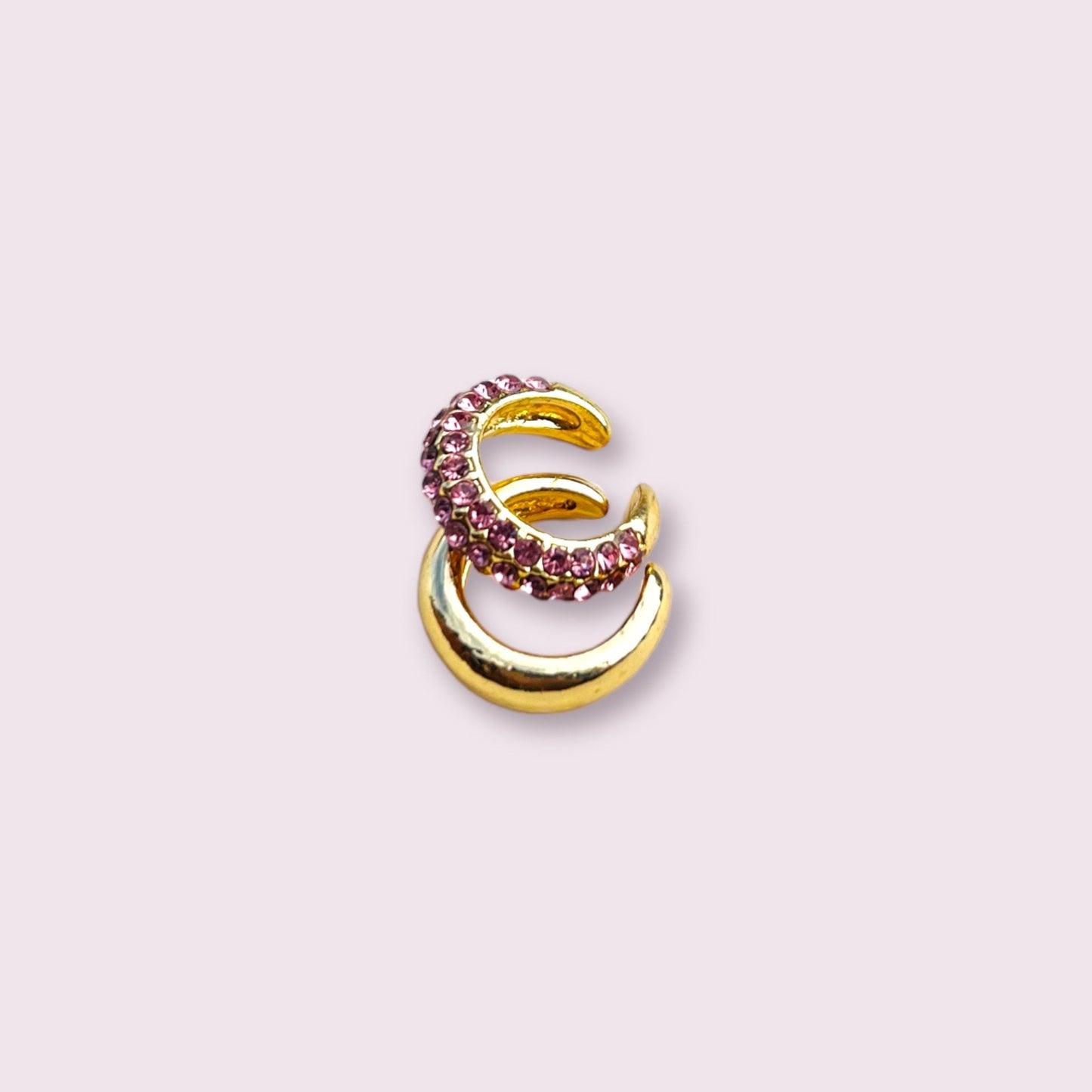 Pink & Gold 2-Piece Earcuff - Ammolato