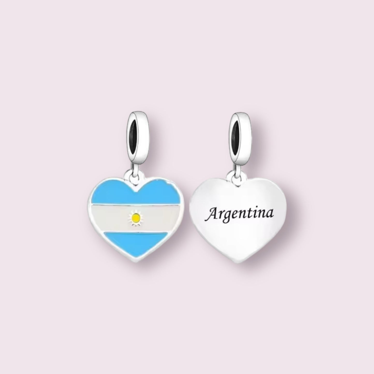 Argentina Heart Charm - Ammolato