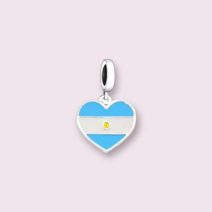 Argentina Heart Charm - Ammolato
