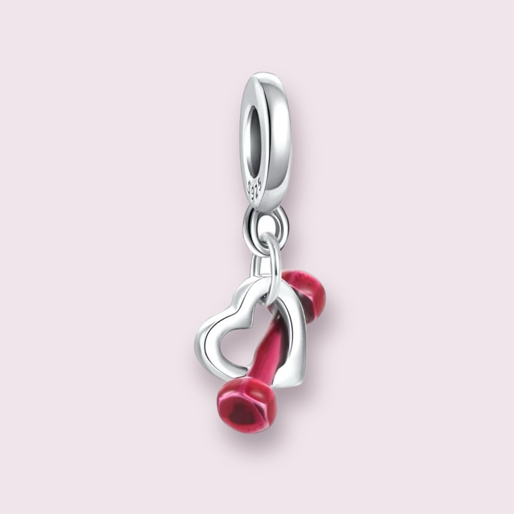 Pink Dumbbell Charm - Ammolato