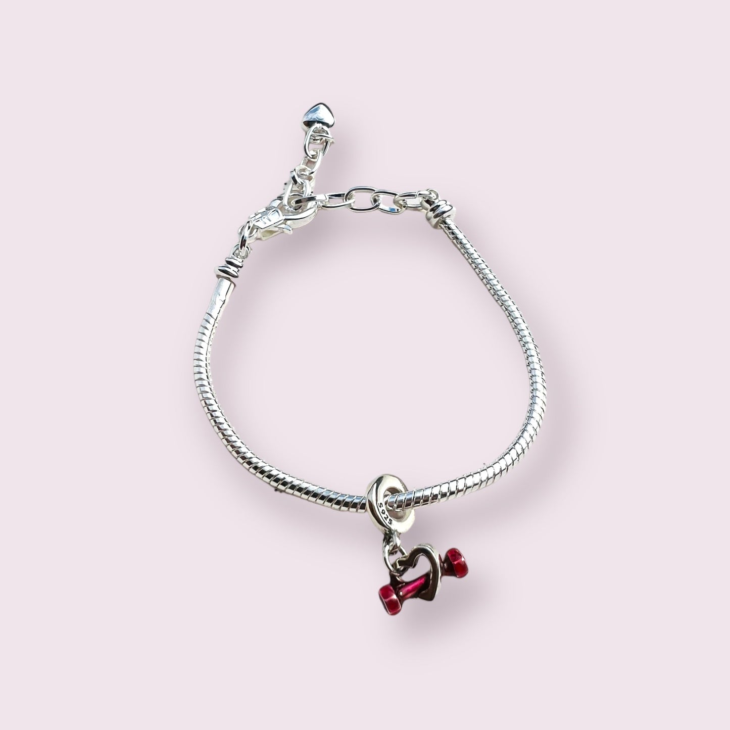Pink Dumbbell Charm - Ammolato