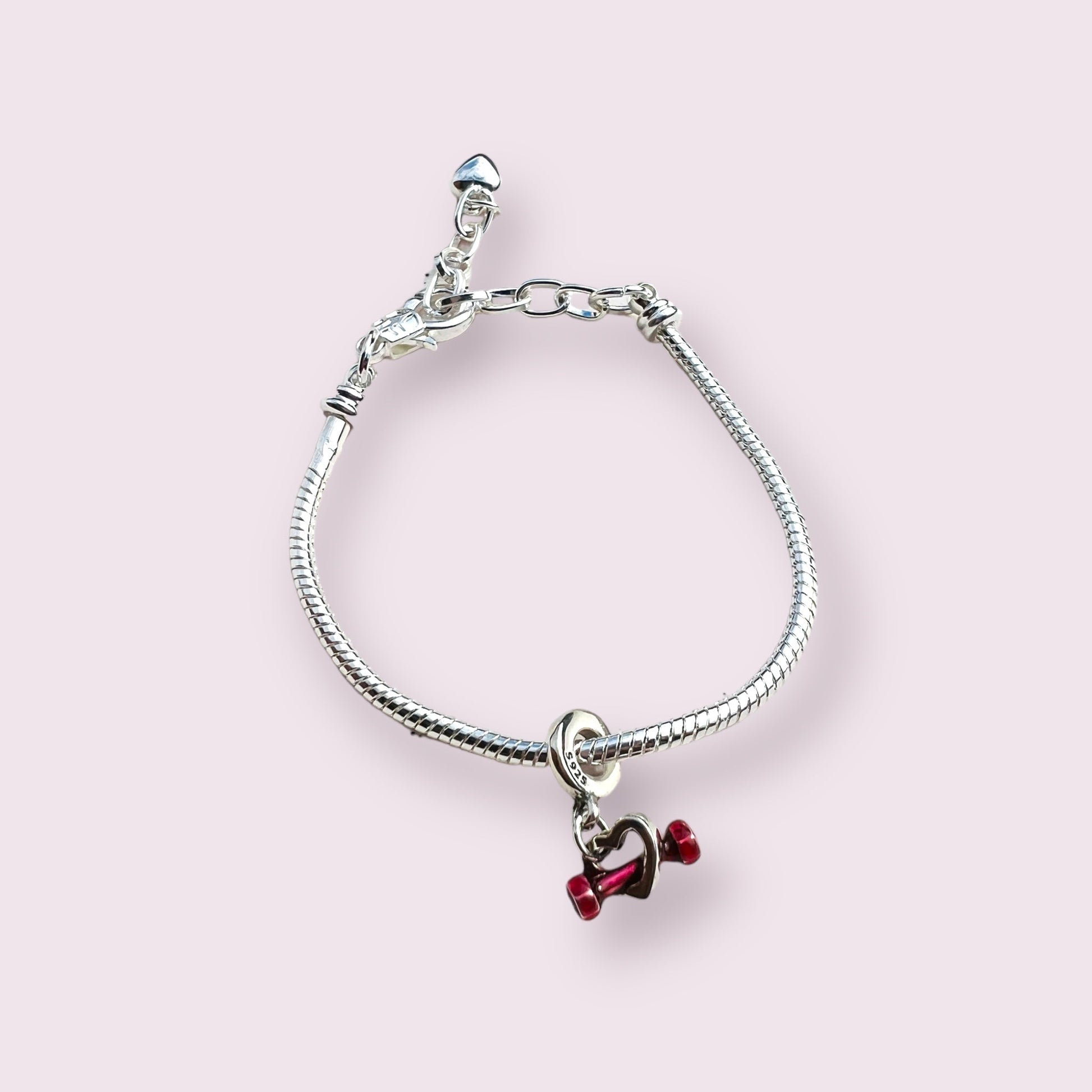 Pink Dumbbell Charm - Ammolato